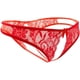 thumbnail image 3 of Zhuge Bragas Sexy para Mujer con Encaje Floral y Sin Entrepierna, Tejido Elástico, Diseño Atractivo y Cómodo para Momentos Especiales,Talle XL Rojo, 3 of 5