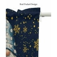 thumbnail image 5 of Black Christmas Kitchen Valances for Windows Farmhouse Linen Window Valance Curtain for Living Room Window Treatment Winter Gnomes Golden Snowflake Xmas Valance Rod Pocket Topper Drape, 60 x 18 Inch, 5 of 6