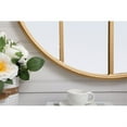thumbnail image 4 of Metal windowpane mirror 28 inch in in x 28 inch in in Brass, 4 of 5