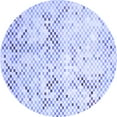 thumbnail image 1 of Ahgly Company Indoor Round Abstract Blue Contemporary Area Rugs, 4' Round, 1 of 4