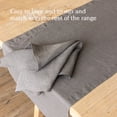 thumbnail image 3 of over&back 18x90 Washed 100% Linen Table Runner - Washable Table Runners for a Custom Home Decor Tablescape - Perfect for Coffee Table, Dinner Table, Living Room, and More - Grey, 3 of 11