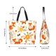 thumbnail image 5 of Disketp Flower Fox Bolsa Tote Estampada para Mujer, Bolso de Hombro y de Mano para Compras y Viajes, 5 of 8