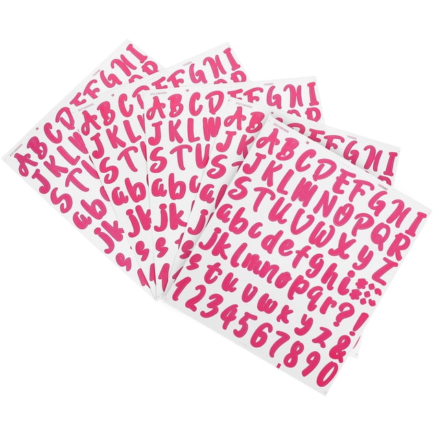 5 Sheets Mailbox Letter Stickers Letters Decals Diy Self-adhesive Letter Stickers