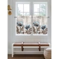 thumbnail image 7 of Half Window Curtains 24 Inches Long, Spring Floral Window Treatment Curtain Drapes, Teal Tulip Farmhouse Retro Botanical Herb Short Curtains Tiers for Kitchen Over Sink, 27.5"x24", 2 Panels, 7 of 7