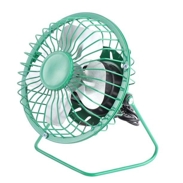 Mini ventilador de mesa USB de 4 pulgadas, portátil, de alta velocidad, para dormitorio, oficina (verde)