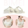 thumbnail image 6 of BIMEI Lace Bralettes for Women Mastectomy Bra Breast Prosthesis with Pockets Wirefree Comfort Everyday Bra,White,M, 6 of 7
