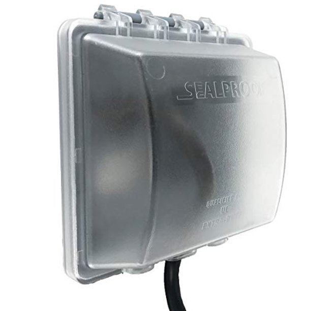 Sealproof 2 Gang Weatherproof In Use Cover Two Outdoor Plug And Receptacle Protector Lockable Ul Extra Duty Compliant 45 Configurations Com Sealproof 2 Gang Weatherproof In Use, Outdoor Duplex Receptacle Cover