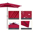 thumbnail image 4 of ACEGOSES 10x 6.5ft LED Solar Outdoor Patio Rectangle Table Umbrellas with Non-Fading Canopy for Garden and Yard,Red, 4 of 9