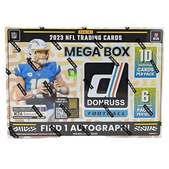2023 Panini Donruss Football Trading Cards Mega Box - 1 Autograph