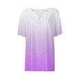 thumbnail image 5 of Summer Saving! Ashirexll Shirts for Women, Womens Short Sleeve Tops, Women's Casual Gradient Short Sleeve V-Neck Top Blouse, 5 of 5