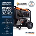 thumbnail image 4 of Generac 12,500 Starting Watt Tri-Fuel Portable Generator - Electric Start - Gas, Propane or Natural Gas - Home Backup, Jobsite, or RV - Quiet Operation - Long Runtime - 49-State Compliant, 4 of 12