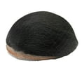 thumbnail image 3 of NLW European human hair toupee for men with Soft Super fine Swiss lace 10x8" Straight hair pieces human hair replacement system for men #1b Off black, 3 of 8