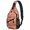 Christmas Santa Snowflake Knit Pattern, variant on Christmas Santa Snowflake Knit Pattern Sling Backpack, Unisex Hiking Chest Pack with Side Mesh Pockets, Earphone Hole Port Gift Ideas for Hiking Cycling Walking