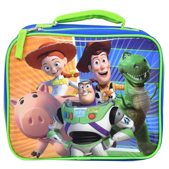 Fast Forward Kids Insulated Lunch Bag with Handle Toy Story Rectangle Lunch Bag Design Reusable Soft Cooler Lunch Box for Boys & Girls, School, Daycare & Travel