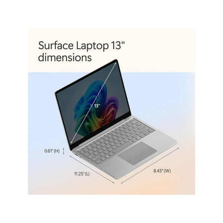 Microsoft - Surface Laptop - Copilot+ PC - 13" Touch-Screen - Snapdragon X Plus - 16GB - 512GB SSD (Latest Model) - Platinum