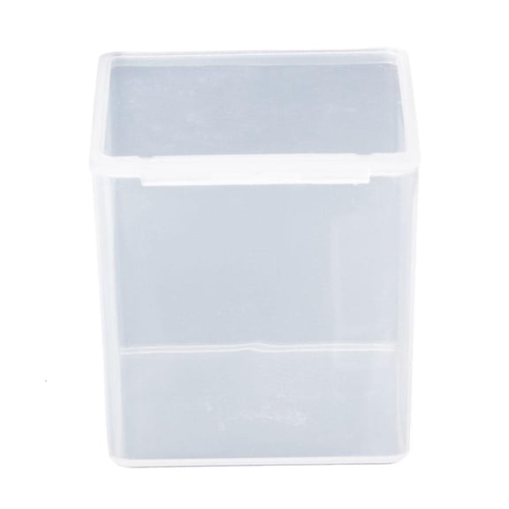YIEMEEN Small Square Clear Plastic Jewelry Storage Boxes Beads Crafts for Case Container