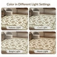 thumbnail image 7 of ODIKA 9'x12' Washable Area Rug Non-Slip, Chair-Friendly Boho Large Allover Clusters Crisp Print Balanced Cream Farmhouse for Dining Room, Basement, Office, 7 of 7