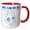 Red/White, variant on 3drose, Rosie the Riveter Reimagined Chibi Style Original Artwork Anime, 11oz Two-tone Black Mug