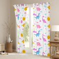 thumbnail image 3 of Erosebridal Colorful Cute Dinosaur Blackout Curtains Set of 2 (52x84 Each) For Girl Kids,Multicolor Clouds Print Window Curtains, 3 of 7