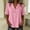 *Pink, variant on ClodeEU Women's V Neck Short Sleeve Henley Shirt,Casual Loose Fit Button Front Blouse Black,Women's Plus L