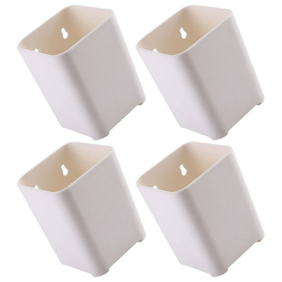 WHAMVOX 4 Pcs Holder Wall Mount Pen Organizer Simple Design Office