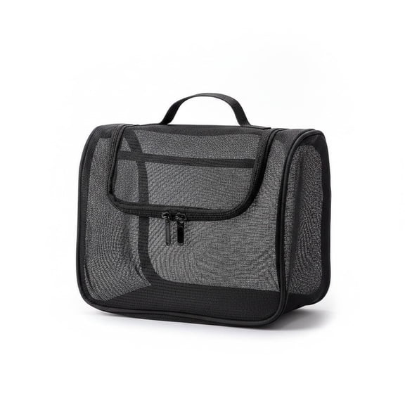 9.1 X 5.1 Inch Toiletry Bag Breathable Polyester Pouch With Zipper For Travel Organization