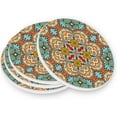 thumbnail image 3 of GZHJMY Mexican Talavera Tile Style Round Coasters for Drinks,Absorbent Heat Resistant Coaster for Tabletop Protection,Suitable for Kinds of Cups, Wooden Table, Home Decor 1pcs, 3 of 6