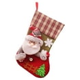 thumbnail image 3 of Xuniizn Christmas Stockings Bulk, Assorted Festive Xmas Stockings for Fireplace Mantel Decor, Traditional Holiday Ornaments, Christmas Decorations for Home, Non-woven Fabric, Red, 3 of 9