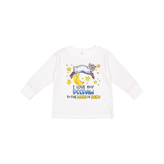 Inktastic I Love my Peepaw to the Moon and Back Cute Sheep Boys or Girls Long Sleeve Toddler T-Shirt