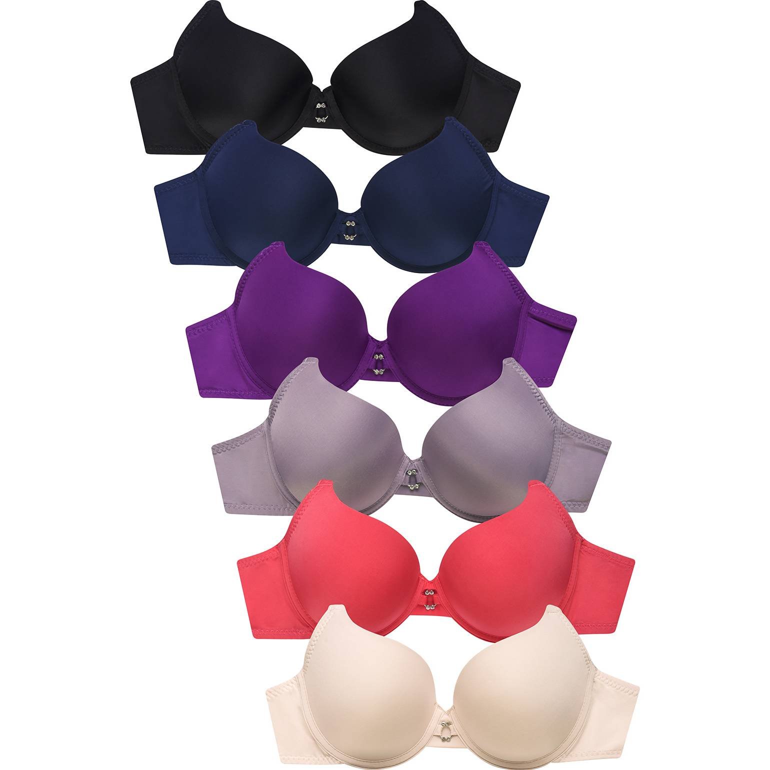 DailyWear DailyWear Womens Plain Lace Bras (Pack of 6) Various