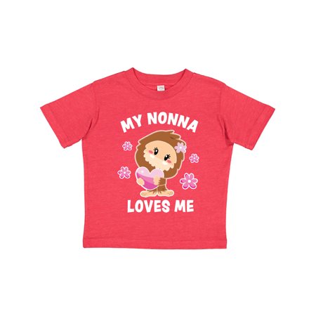 

Inktastic My Nonna Loves Me with Bigfoot Gift Toddler Toddler Girl T-Shirt