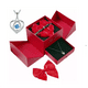 thumbnail image 1 of Collar Dije Corazón 925 Plata Y Caja De Regalo De Rosas caja rojo, 1 of 5