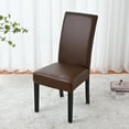 thumbnail image 2 of Dining Chair Covers, Pu Leather Waterproof and Oilproof Stretch Dining Chair Protector Cover Slipcover, Removable Washable Kitchen Chair Slipcovers, 2 of 7