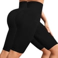 thumbnail image 4 of SAHFX 2Pack 3D Compression Leggings Shorts for Women Workout Shorts 3D Textured Yoga Shorts Knee Length Biker Shorts High Waisted Butt Liftings Slim Leggings Tummy Shaping Pants Lift & Smooth Shorts, 4 of 4
