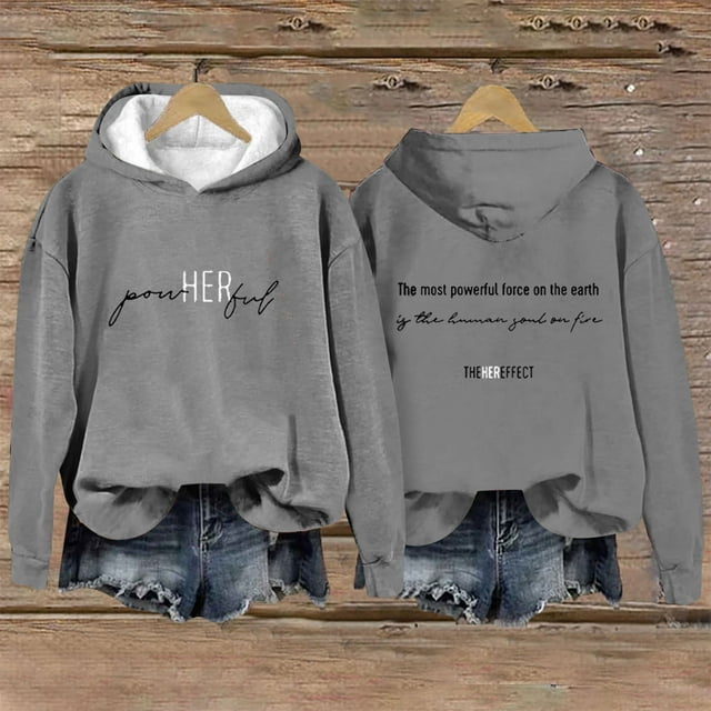 Hauts à Capuche Imprimés Mode Décontractée Automne et Hiver pour Femmes