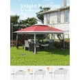 thumbnail image 3 of Huisuilinss Outdoor Gazebo,13FT Pop Up Canopy Tent,Instant Gazebo Tent,Outdoor Canopy Shelter,Sun Shade With 2 Tiers Roof & Mosquito Netting For Patio Lawn Garden Backyard & Deck, 3 of 8