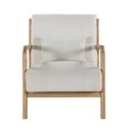 thumbnail image 6 of Jopath Mid-Century Accent Chair,Modern Corduroy Fabric Arm Chair with Wood Frame and Pillow,Upholstered Armchair,Reading Chair,Lounge Chair for Living Room,Bedroom,Beige 02, 6 of 8