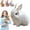 White, variant on JEWLALO My Realistic Bunny Plush Toy, Interactive Realistic Bunny Plush, Jumping, Twitching, and Shaking Ears, Realistic Bunny Stuffed Animals for Easter Birthday Gifts (Pink)