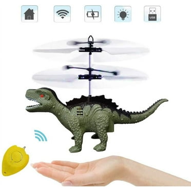 Flying Ball Toys-Controlled Helicopter Toy & RC Helicopter Dinosaur Toys with Mini Remote and Hand Controlled Dragon Dinosaurs Helicopter for Kids Boys Girls Gifts (Green)
