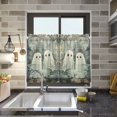 thumbnail image 4 of Yayeee Kitchen Curtains Tier Pair Light Filtering 27"x24" Rod Pocket Short Cafe Window Panel, Ghosts Playing in A Garden, 4 of 7