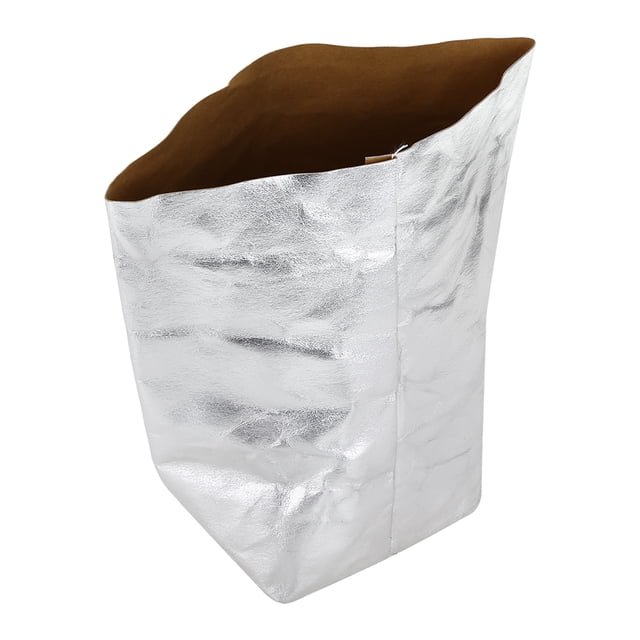 Cestas de almacenamiento de papel kraft lavables para la organización del hogar, soporte para macetas reutilizable de 20 x 20 cm