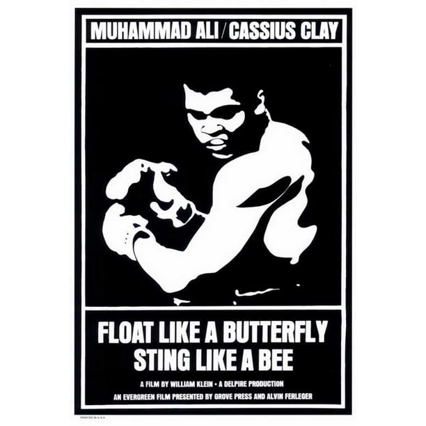 Float Like A Butterfly Sting Like A Bee Poster 27x40 0 Walmart Com