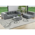 thumbnail image 4 of Simply Daisy 8' x 10' Gus Nautical Chenille Rug, White, 4 of 4