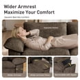 thumbnail image 4 of Sophia&William 123.6"L Modular Sectional Sofa Sets, Modern Chenille Couch 4-Seat Deep Sofa 3 Pillows & Ottomans for Living Room,Grayish Brown, 4 of 9