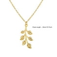 thumbnail image 3 of Guodhu Dainty Gold Plated Leaf Pendant Necklace Simple Choker Necklaces for Women Trendy Jewelry Gifts, 3 of 3
