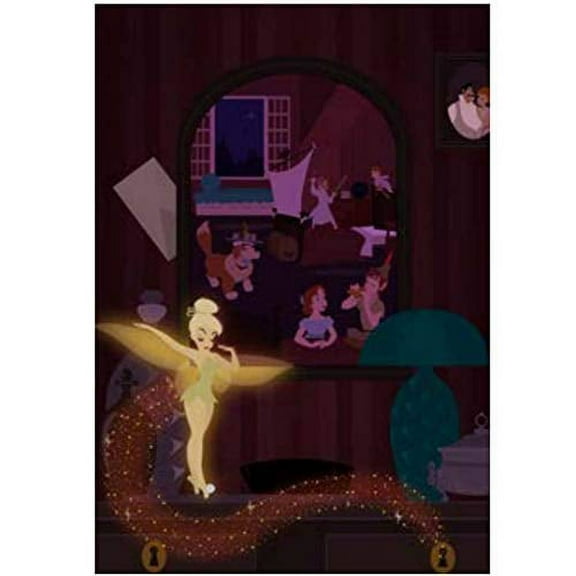 Disney Deluxe Art Print Happy Thoughts And Pixie Dust by Ashley Taylor New