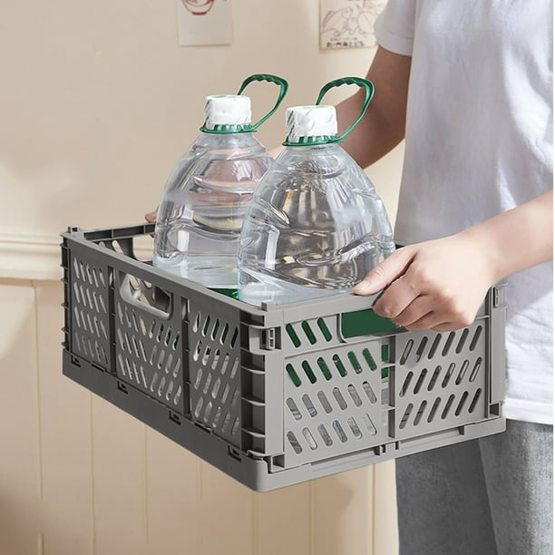 Cesta de Almacenamiento de Plástico Plegable - Organizador Multiusos para El Hogar, La Oficina y El Camping - Diseño de Malla Ventilada - Ideal para Refrigerios, Artículos de Papelería, Cosméticos y