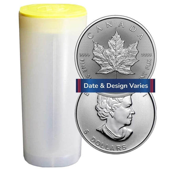 Roll of 25 - Canada $5 1-oz Silver Maple Leaf BU