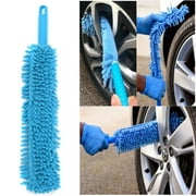 16Inch Car Wash Brush Washer Bendable Car Wheel Brush Flexible Microfiber Noodle Chenille Wheel Cleaner Clear dirt