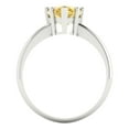 thumbnail image 4 of Solitaire Engagement Ring for Women - 2ct Natural Citrine in 14K White Gold Promise Ring, 4 of 5